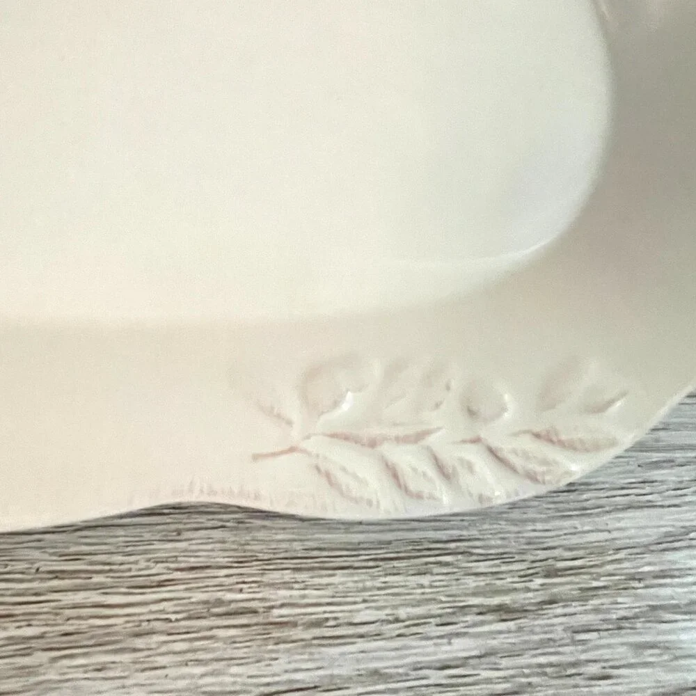 Signature Housewares Campagna Beige Oval Serving Tray Platter Dish Stoneware